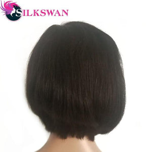 Silkswan short pixie cut wigs brazilian human remy hair customized 150% density lace front wig 1b/27 for black women side part - BzilHair – Brazilian Hair